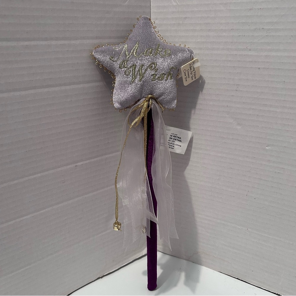 Carlton Card gray Make a Wish Princess wand 14”